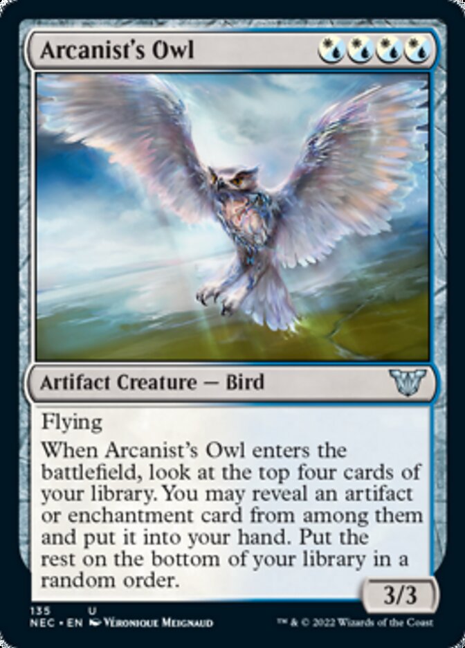Arcanist's Owl [Kamigawa: Neon Dynasty Commander] | Silver Goblin