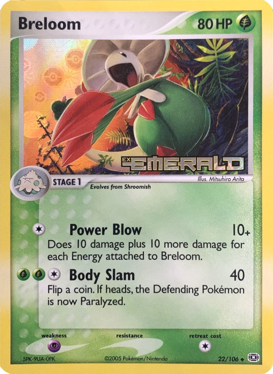 Breloom (22/106) (Stamped) [EX: Emerald] | Silver Goblin