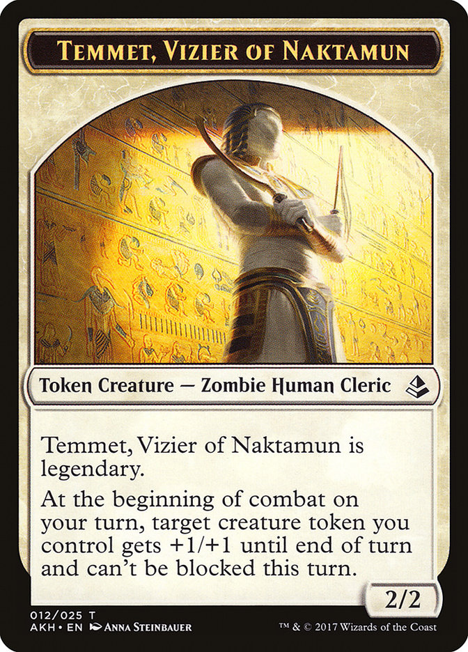 Temmet, Vizier of Naktamun Token [Amonkhet Tokens] | Silver Goblin