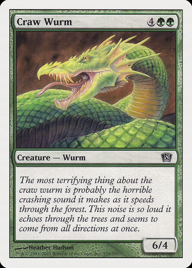 Craw Wurm [Eighth Edition] | Silver Goblin