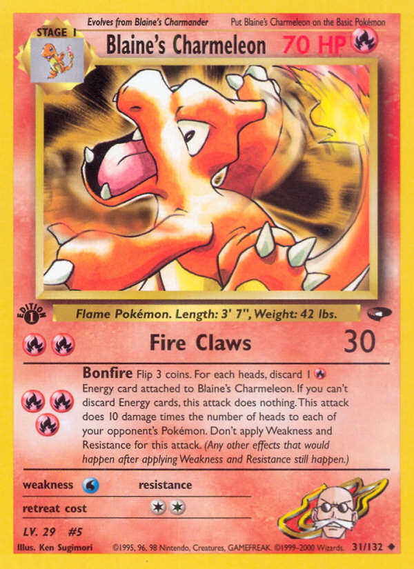 Blaine's Charmeleon (31/132) [Gym Challenge 1st Edition] | Silver Goblin