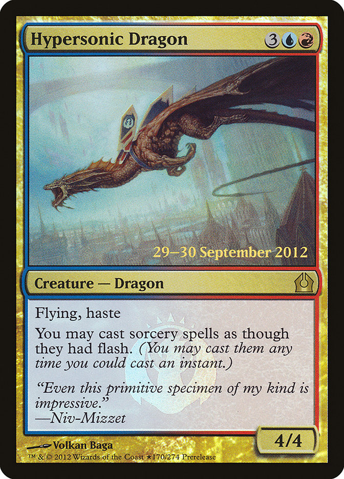 Hypersonic Dragon [Return to Ravnica Prerelease Promos] | Silver Goblin