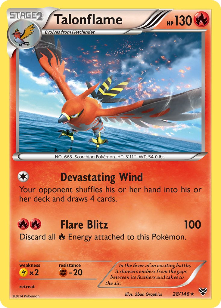 Talonflame (28/146) (Cosmos Holo) (Blister Exclusive) [XY: Base Set] | Silver Goblin