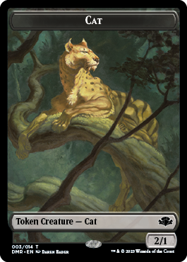 Cat Token (003) [Dominaria Remastered Tokens] | Silver Goblin