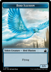Spirit (0018) // Bird Illusion Double-Sided Token [Ravnica Remastered Tokens] | Silver Goblin