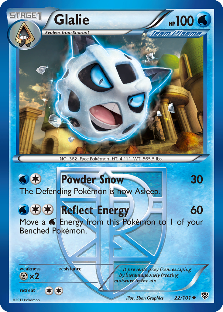 Glalie (22/101) [Black & White: Plasma Blast] | Silver Goblin