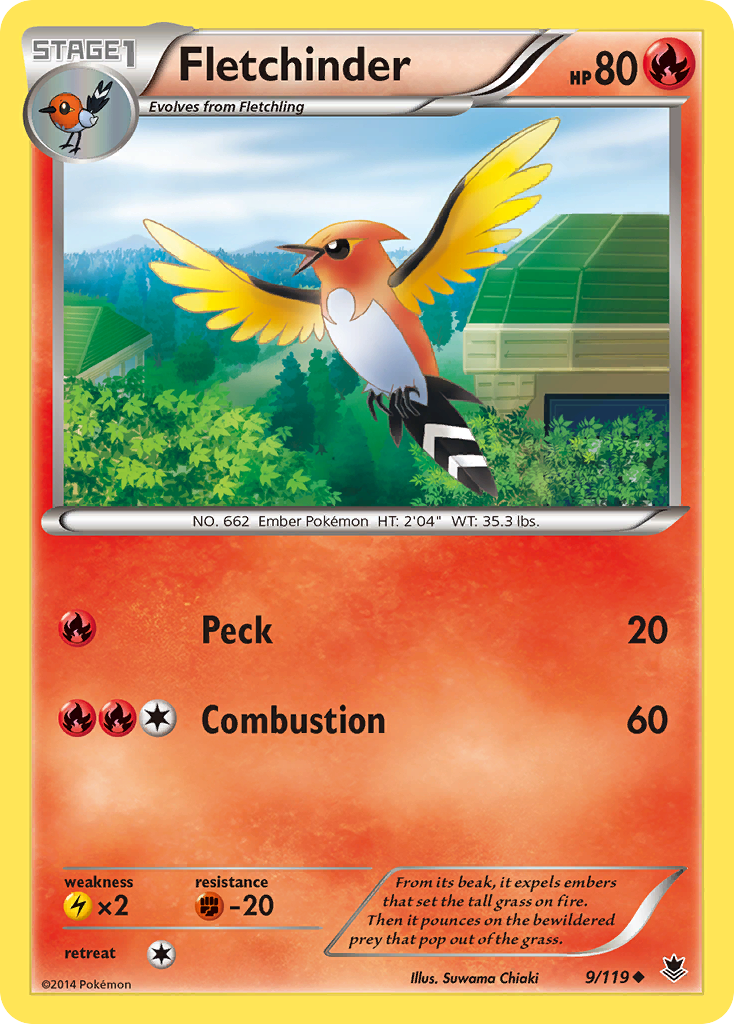 Fletchinder (9/119) [XY: Phantom Forces] | Silver Goblin