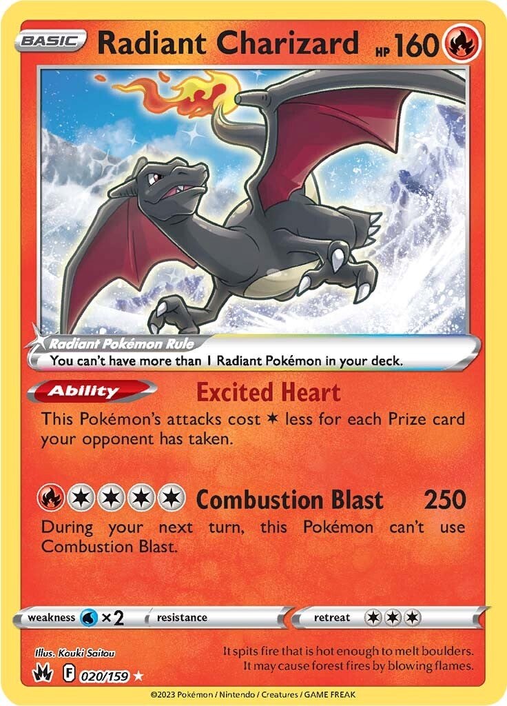 Radiant Charizard (020/159) [Sword & Shield: Crown Zenith] | Silver Goblin