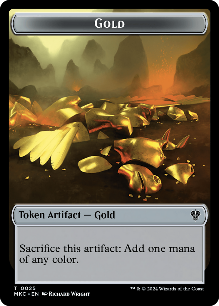 Gold // The Monarch Double-Sided Token [Murders at Karlov Manor Commander Tokens] | Silver Goblin