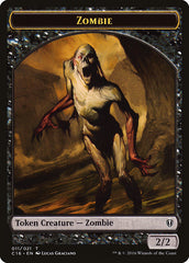 Elf Warrior // Zombie Double-Sided Token [Commander 2016 Tokens] | Silver Goblin