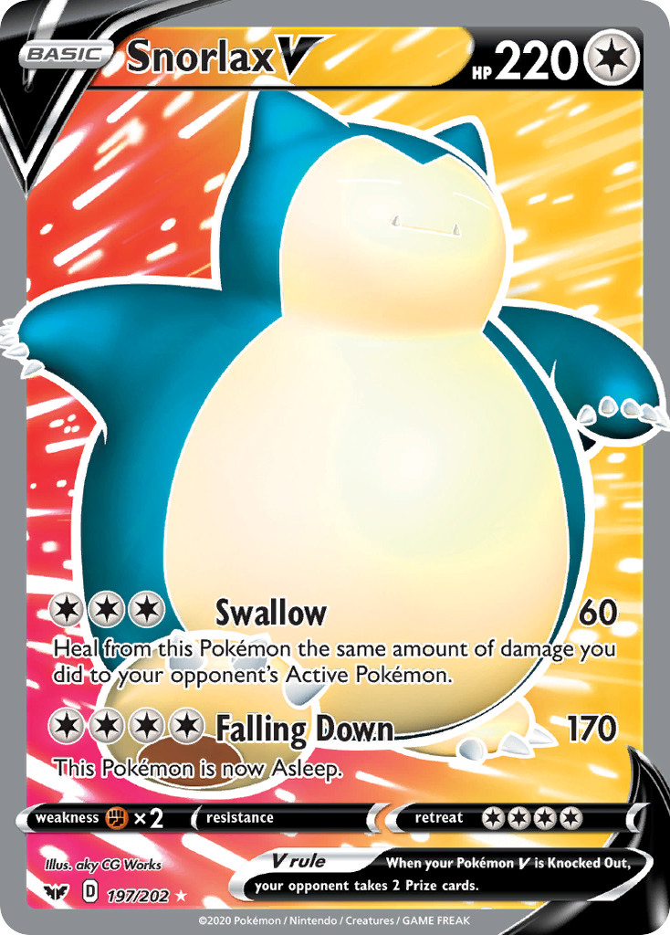 Snorlax V (197/202) [Sword & Shield: Base Set] | Silver Goblin