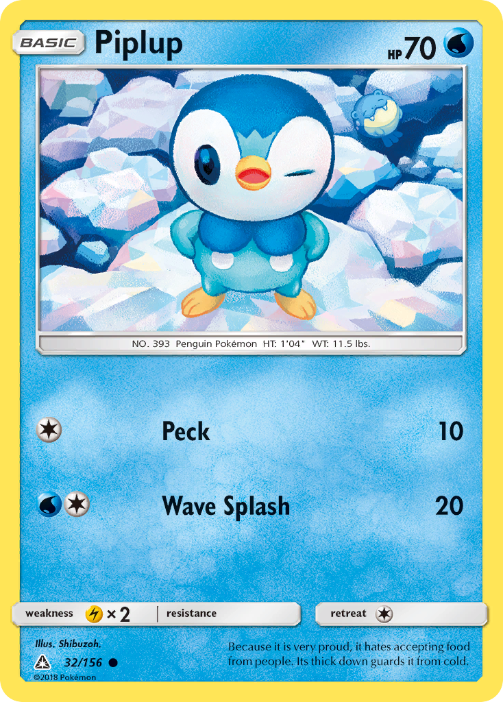 Piplup (32/156) [Sun & Moon: Ultra Prism] | Silver Goblin