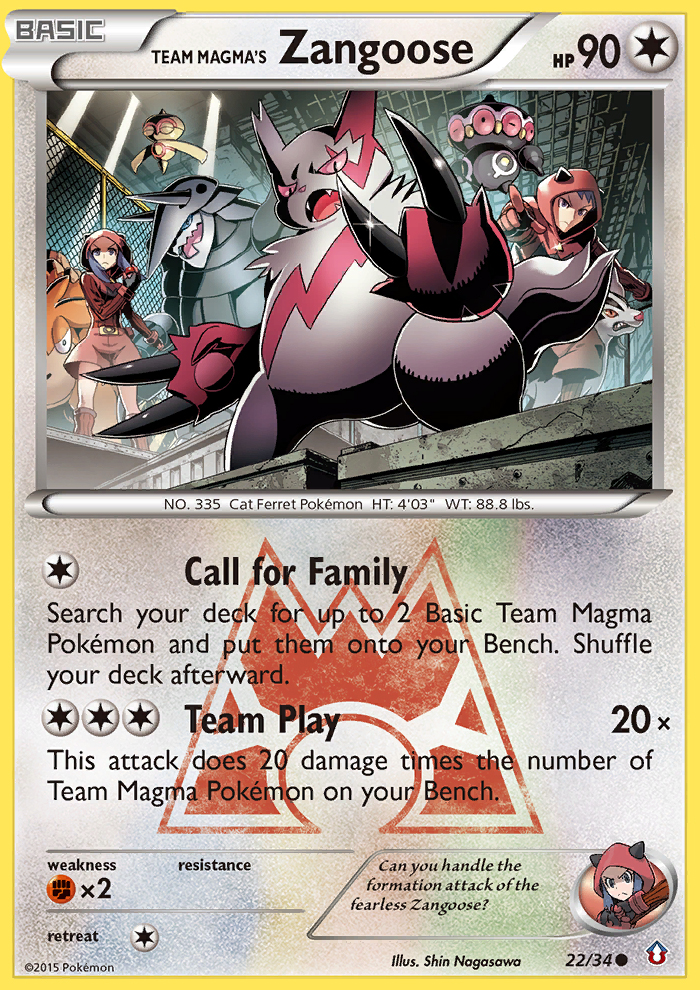 Team Magma's Zangoose (22/34) [XY: Double Crisis] | Silver Goblin