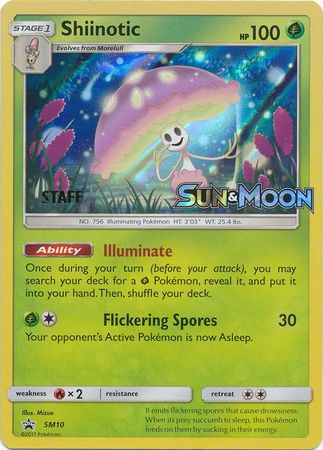 Shiinotic (SM10) (Staff Prerelease Promo) [Sun & Moon: Black Star Promos] | Silver Goblin