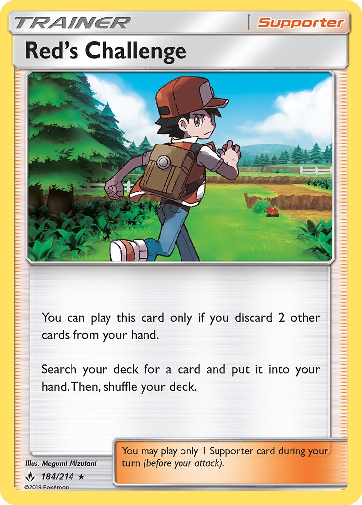 Red's Challenge (184/214) (Theme Deck Exclusive) [Sun & Moon: Unbroken Bonds] | Silver Goblin