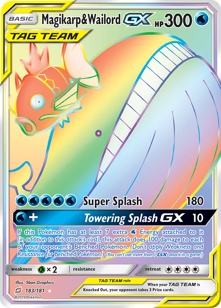 Magikarp & Wailord GX (183/181) [Sun & Moon: Team Up] | Silver Goblin