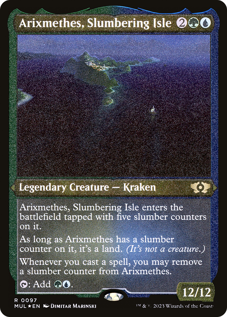 Arixmethes, Slumbering Isle (Foil Etched) [Multiverse Legends] | Silver Goblin