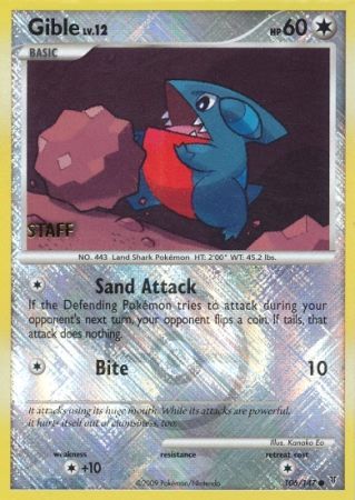 Gible (106/147) (Championship Promo Staff) [Platinum: Supreme Victors] | Silver Goblin