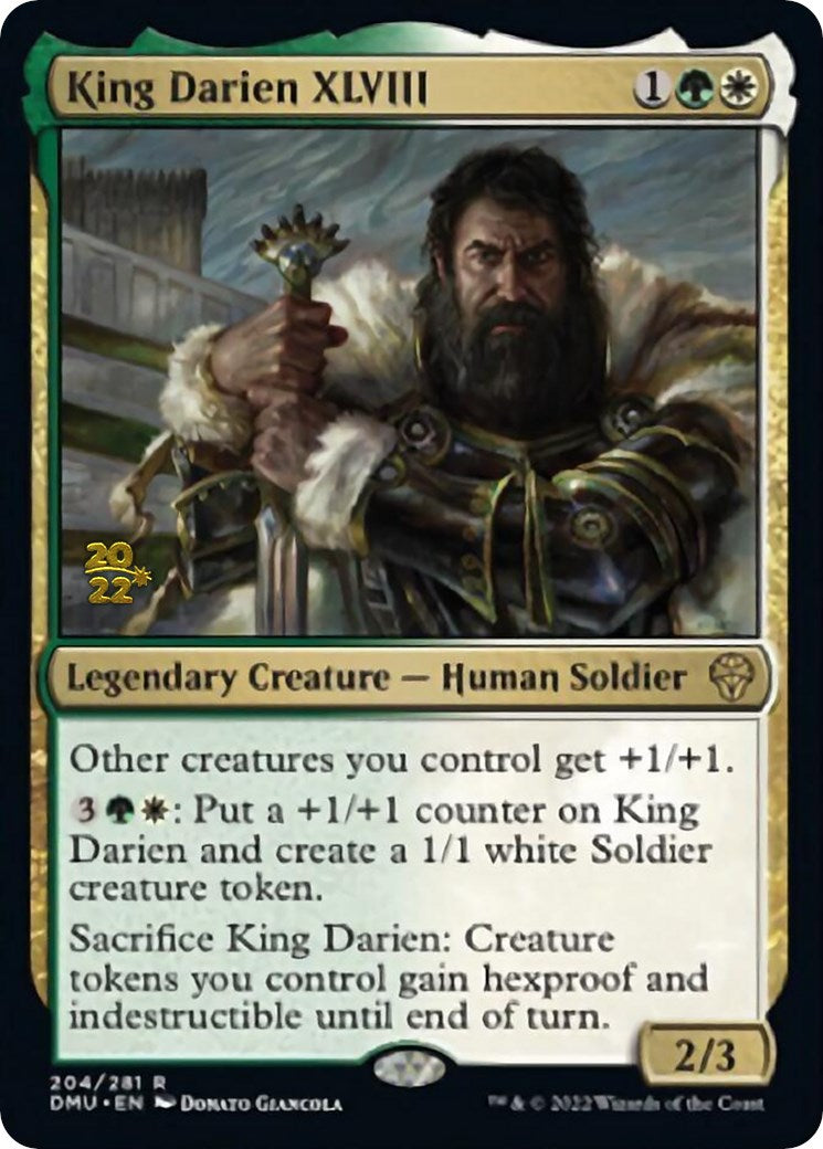 King Darien XLVIII [Dominaria United Prerelease Promos] | Silver Goblin