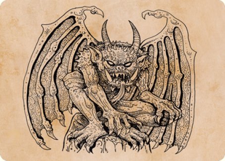 Cloister Gargoyle (Showcase) Art Card [Dungeons & Dragons: Adventures in the Forgotten Realms Art Series] | Silver Goblin
