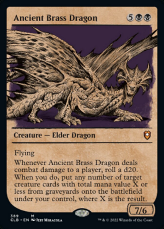 Ancient Brass Dragon (Showcase) [Commander Legends: Battle for Baldur's Gate] | Silver Goblin