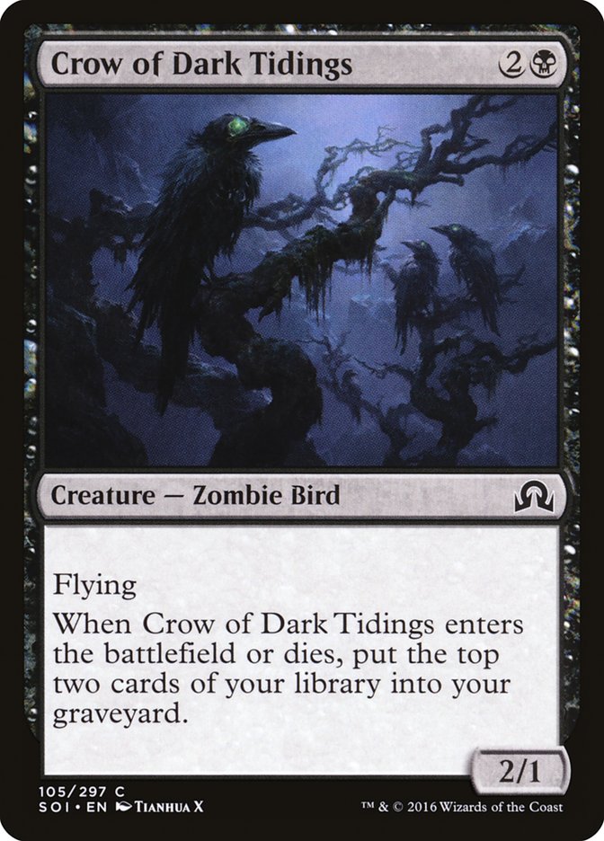 Crow of Dark Tidings [Shadows over Innistrad] | Silver Goblin