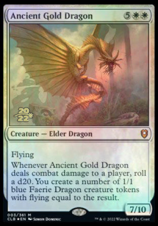Ancient Gold Dragon [Commander Legends: Battle for Baldur's Gate Prerelease Promos] | Silver Goblin