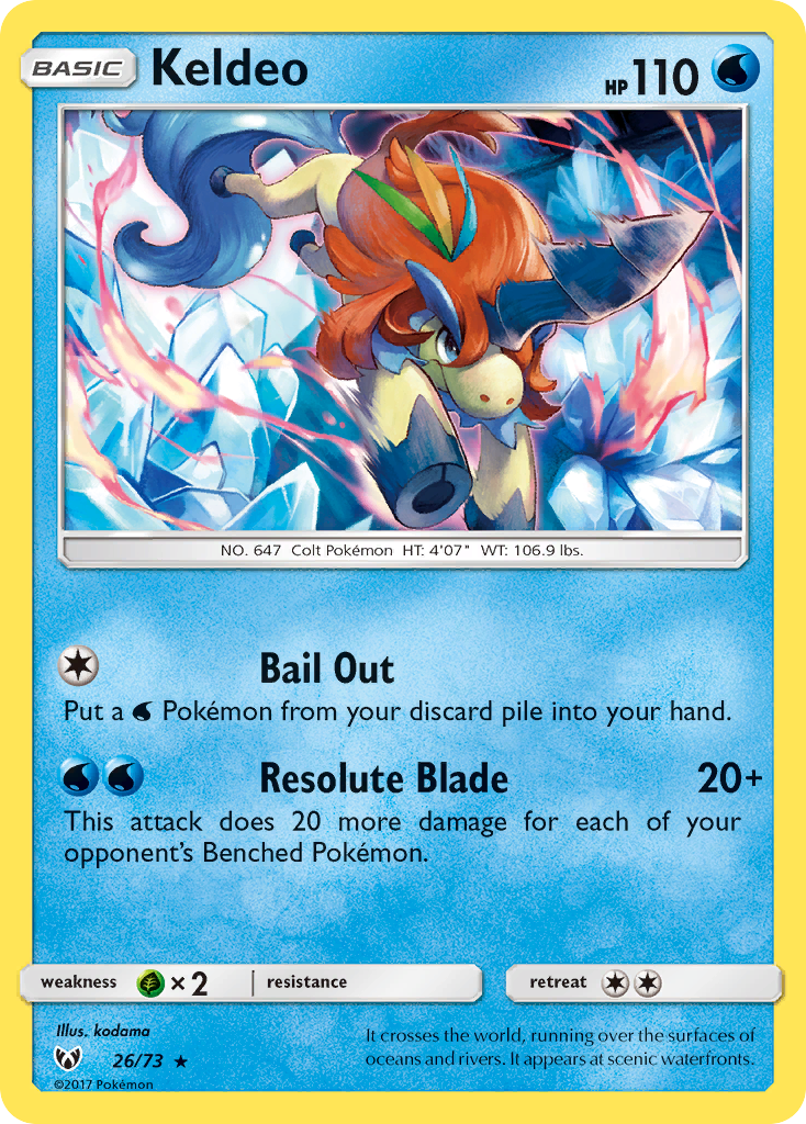 Keldeo (26/73) [Sun & Moon: Shining Legends] | Silver Goblin