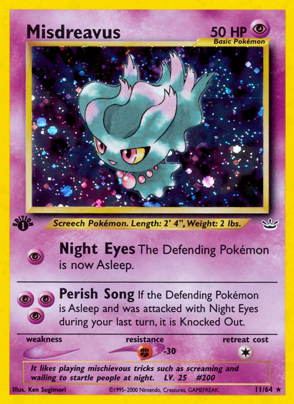 Misdreavus (11/64) [Neo Revelation 1st Edition] | Silver Goblin