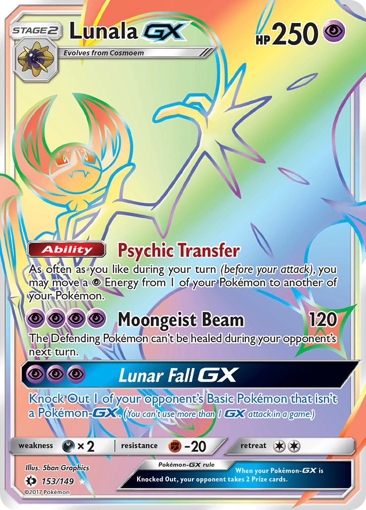 Lunala GX (153/149) [Sun & Moon: Base Set] | Silver Goblin