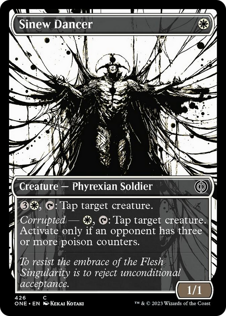 Sinew Dancer (Showcase Ichor Step-and-Compleat Foil) [Phyrexia: All Will Be One] | Silver Goblin
