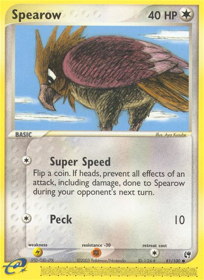 Spearow (81/100) [EX: Sandstorm] | Silver Goblin