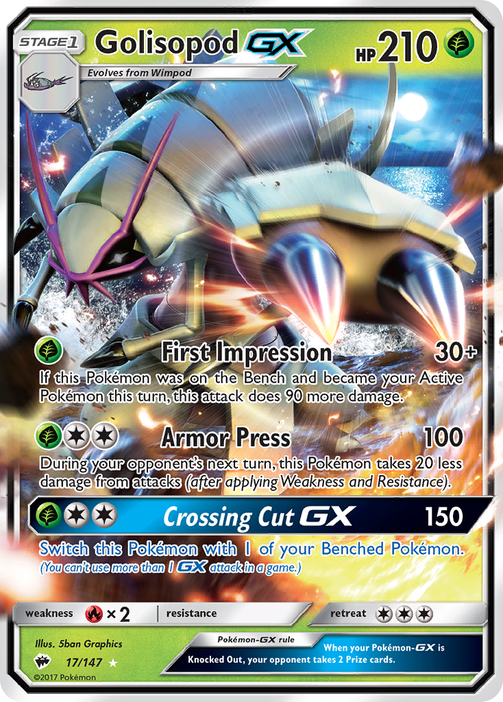 Golisopod GX (17/147) [Sun & Moon: Burning Shadows] | Silver Goblin