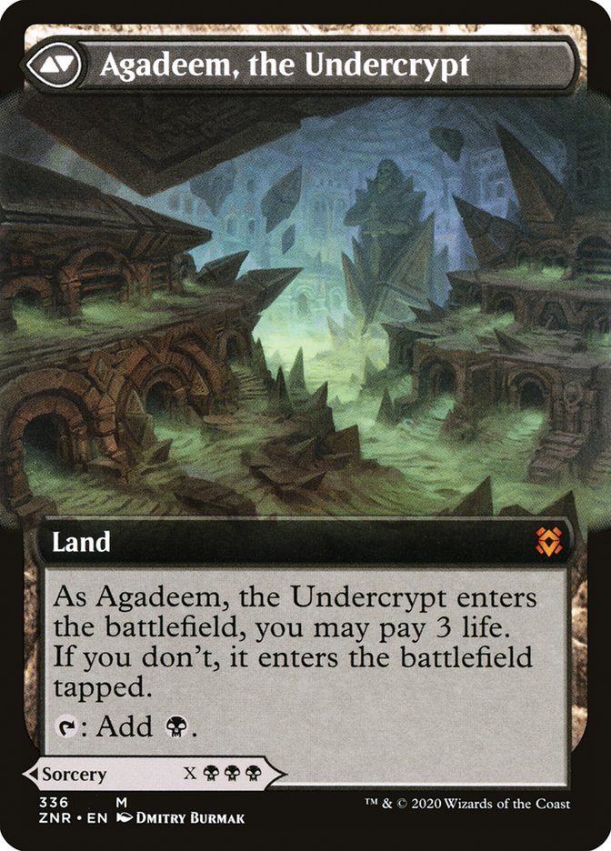 Agadeem's Awakening // Agadeem, the Undercrypt (Extended Art) [Zendikar Rising] | Silver Goblin