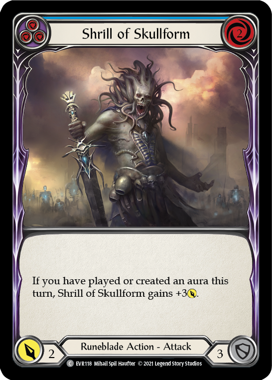 Shrill of Skullform (Blue) [EVR118] (Everfest)  1st Edition Normal | Silver Goblin