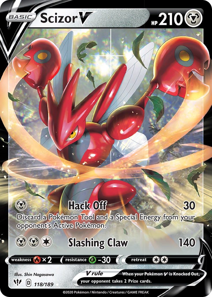 Scizor V (118/189) [Sword & Shield: Darkness Ablaze] | Silver Goblin