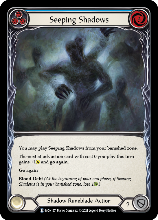 Seeping Shadows (Blue) [U-MON167] (Monarch Unlimited)  Unlimited Normal | Silver Goblin