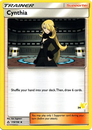 Cynthia (119/156) (Pikachu Stamp #24) [Battle Academy 2020] | Silver Goblin