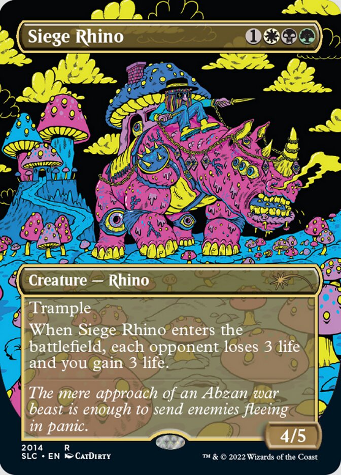 Siege Rhino (Borderless) [Secret Lair 30th Anniversary Countdown Kit] | Silver Goblin