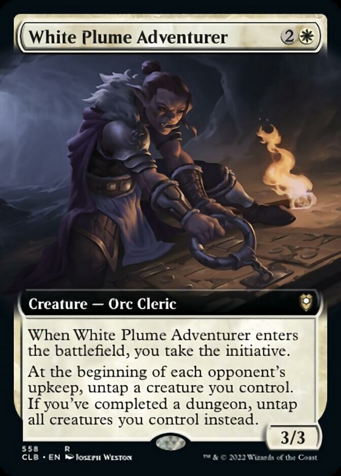 White Plume Adventurer (Extended Art) [Commander Legends: Battle for Baldur's Gate] | Silver Goblin