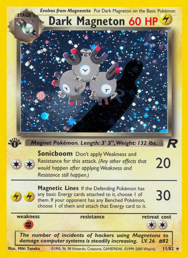 Dark Magneton (11/82) [Team Rocket 1st Edition] | Silver Goblin