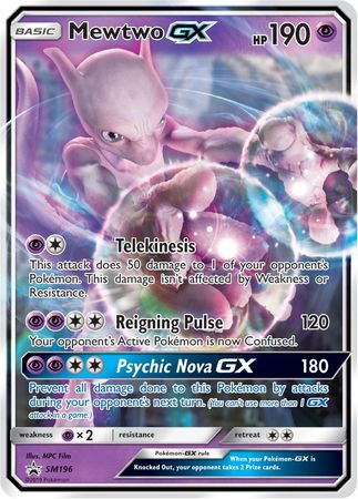 Mewtwo GX (SM196) (Jumbo Card) [Sun & Moon: Black Star Promos] | Silver Goblin