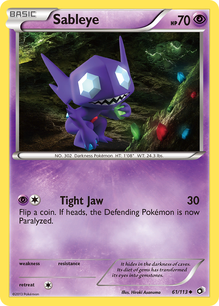 Sableye (61/113) [Black & White: Legendary Treasures] | Silver Goblin