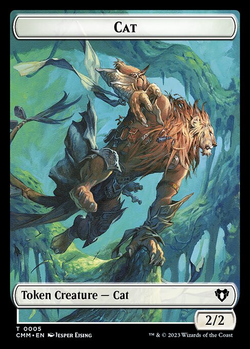 Spirit (0010) // Cat (0005) Double-Sided Token [Commander Masters Tokens] | Silver Goblin