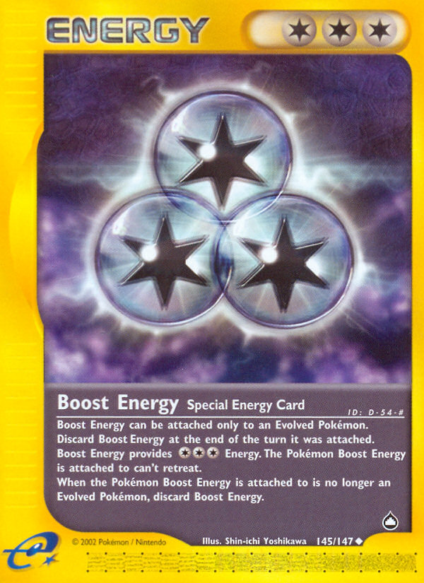 Boost Energy (145/147) [Aquapolis] | Silver Goblin