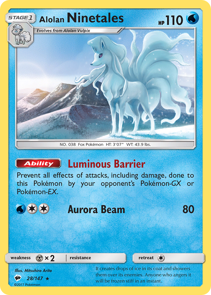 Alolan Ninetales (28/147) [Sun & Moon: Burning Shadows] | Silver Goblin