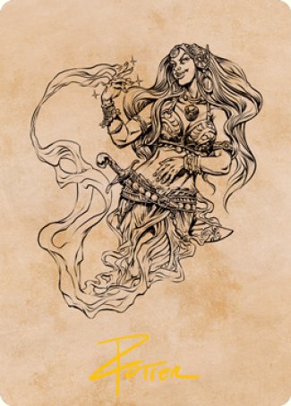 Djinni Windseer (Showcase) Art Card (Gold-Stamped Signature) [Dungeons & Dragons: Adventures in the Forgotten Realms Art Series] | Silver Goblin