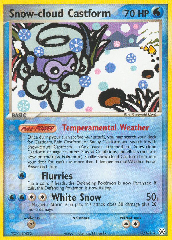 Snow-cloud Castform (25/101) [EX: Hidden Legends] | Silver Goblin