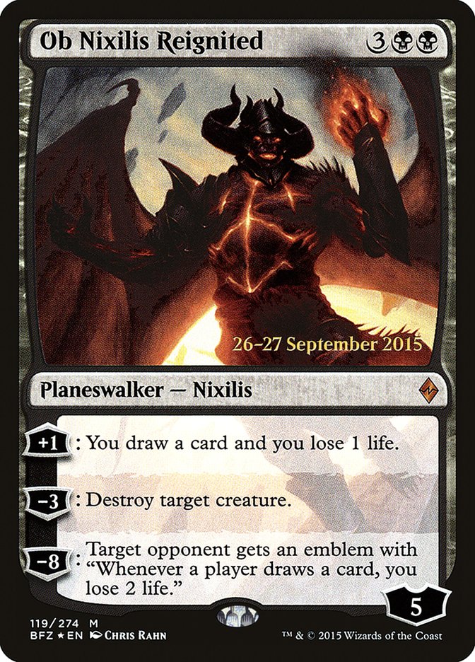 Ob Nixilis Reignited [Battle for Zendikar Prerelease Promos] | Silver Goblin