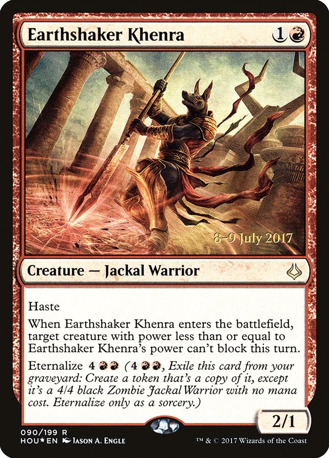 Earthshaker Khenra [Hour of Devastation Prerelease Promos] | Silver Goblin